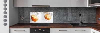 Cooker splashback Oranges under water