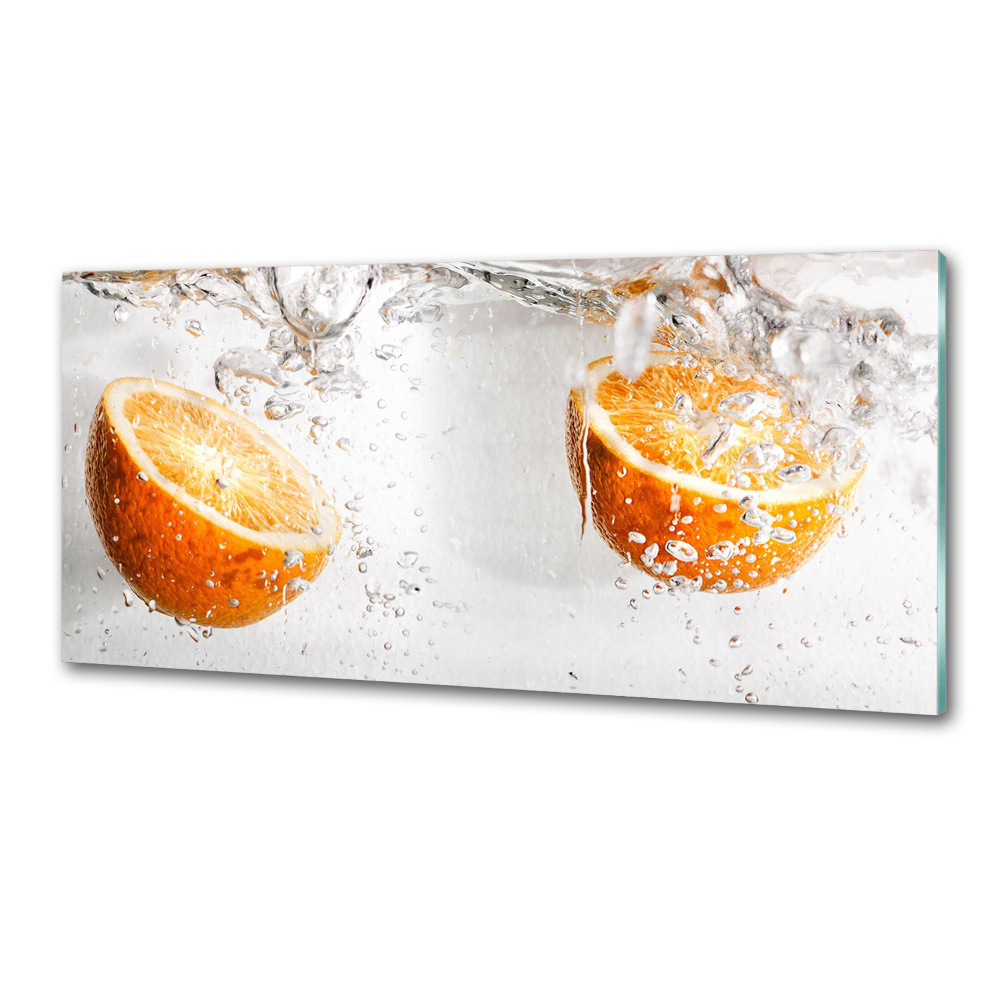 Cooker splashback Oranges under water