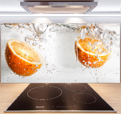 Cooker splashback Oranges under water