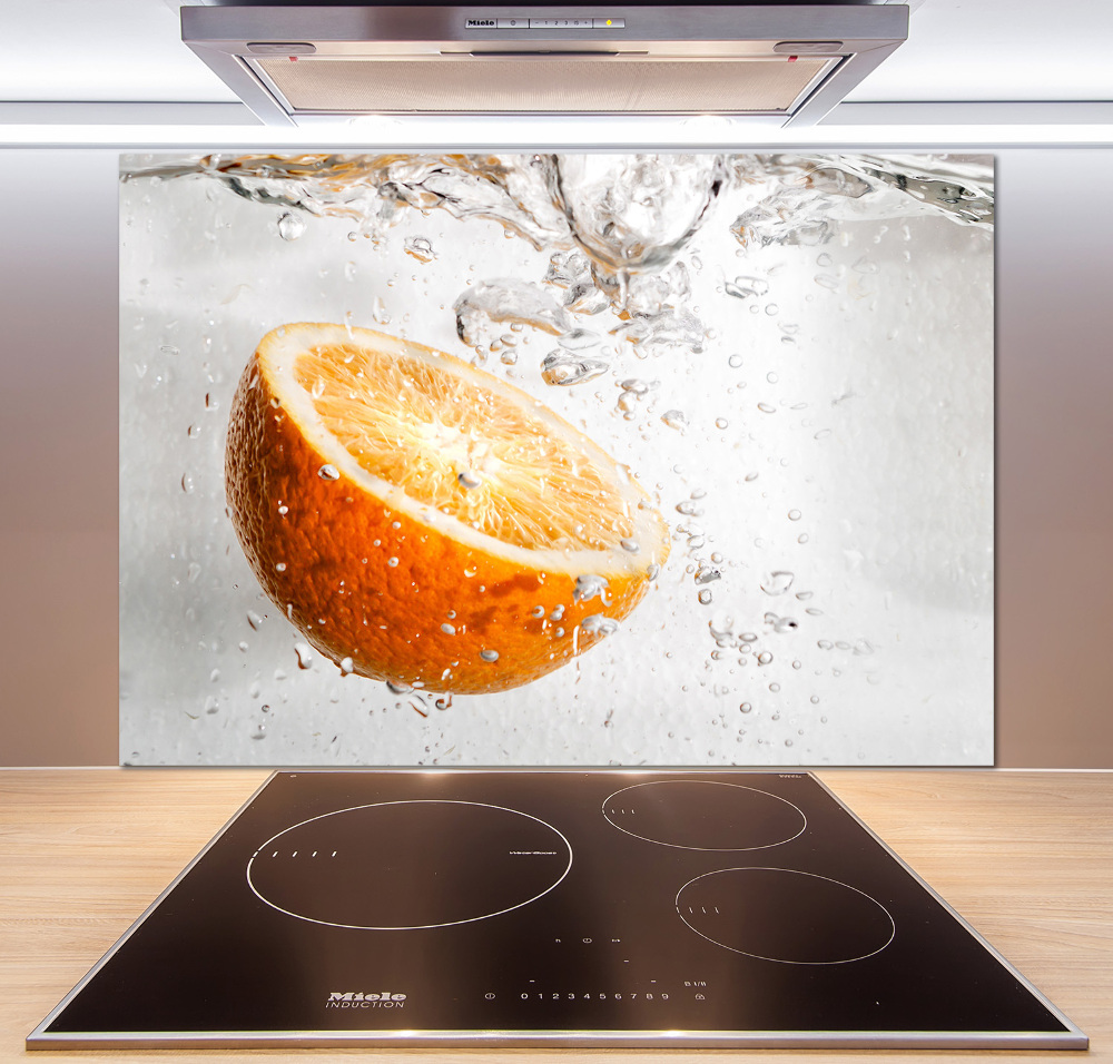 Cooker splashback Oranges under water