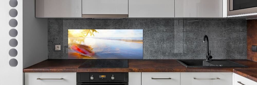 Cooker splashback Beach shell