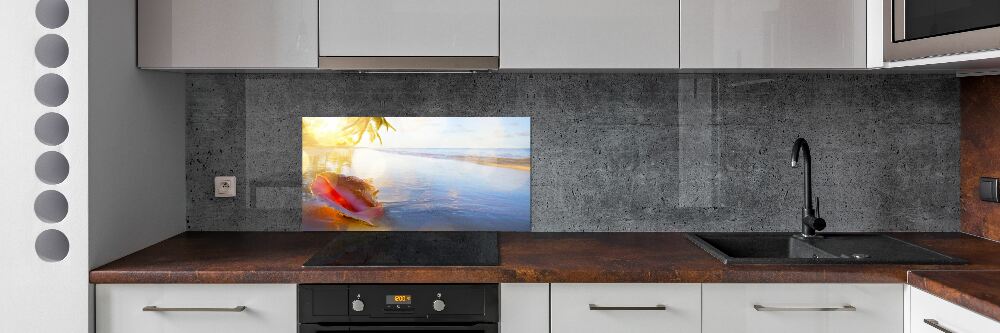 Cooker splashback Beach shell