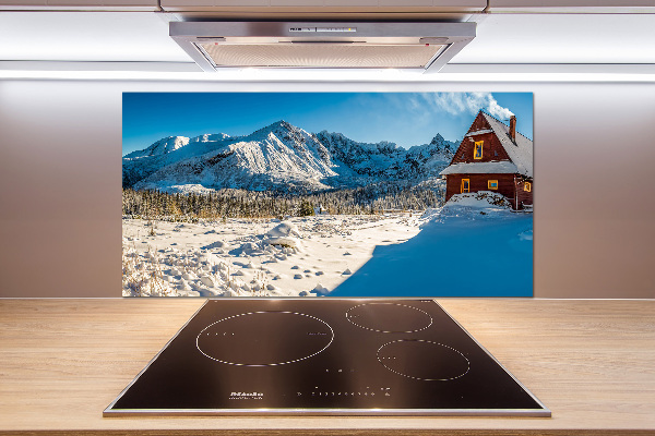 Cooker splashback House in mountains