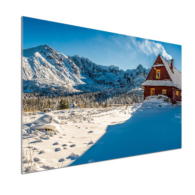 Cooker splashback House in mountains