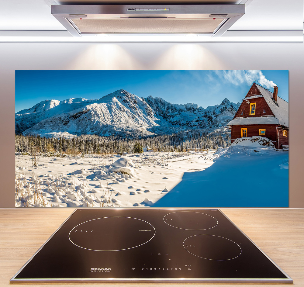 Cooker splashback House in mountains