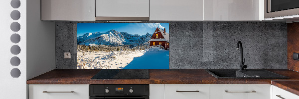 Cooker splashback House in mountains