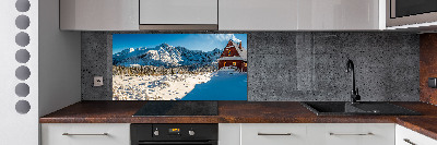 Cooker splashback House in mountains