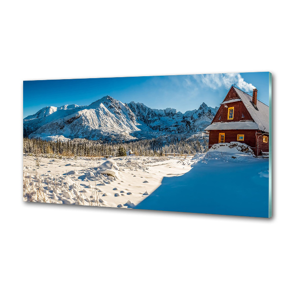 Cooker splashback House in mountains