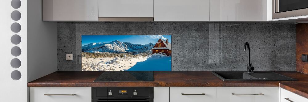 Cooker splashback House in mountains