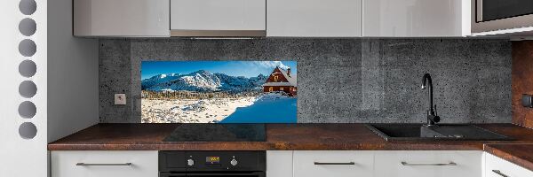 Cooker splashback House in mountains