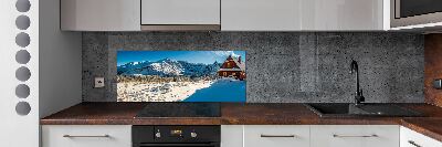 Cooker splashback House in mountains