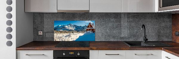 Cooker splashback House in mountains