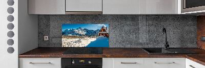 Cooker splashback House in mountains