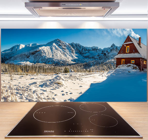 Cooker splashback House in mountains