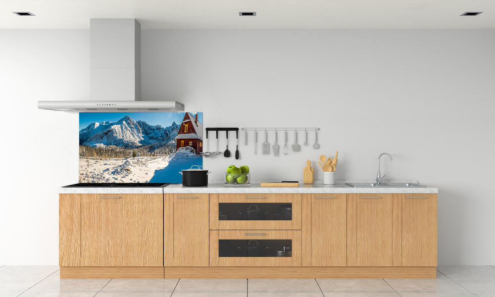 Cooker splashback House in mountains