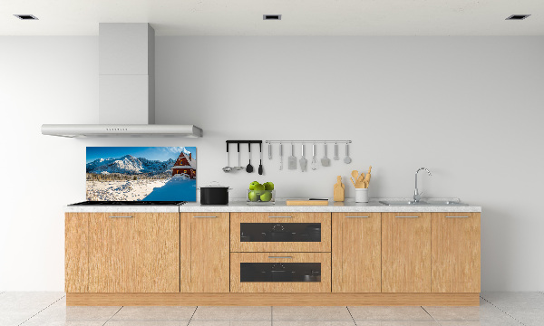 Cooker splashback House in mountains