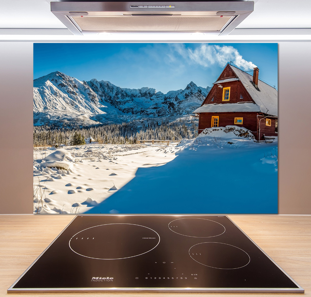 Cooker splashback House in mountains