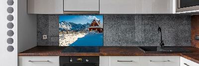 Cooker splashback House in mountains