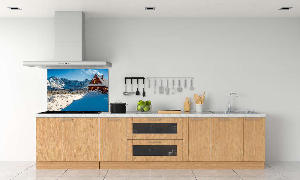 Cooker splashback House in mountains