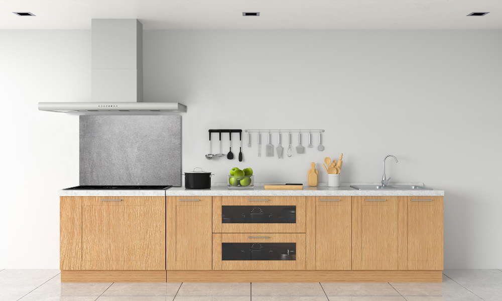 Cooker splashback Gray wall