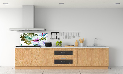 Kitchen splashback Hawaiian flowers