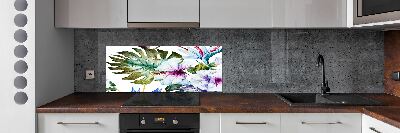 Kitchen splashback Hawaiian flowers