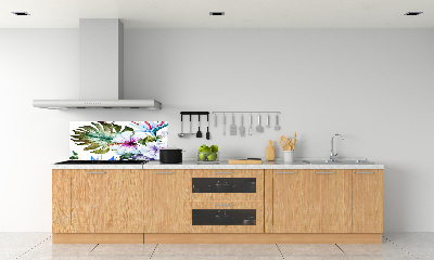 Kitchen splashback Hawaiian flowers