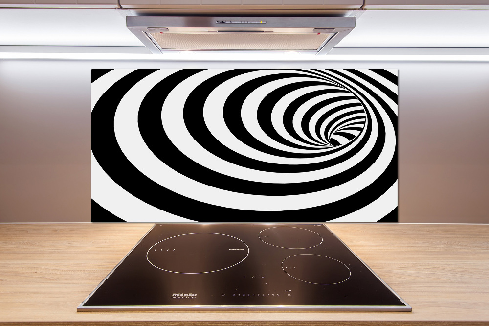 Cooker splashback Striped spiral