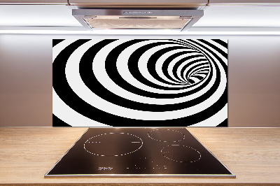 Cooker splashback Striped spiral