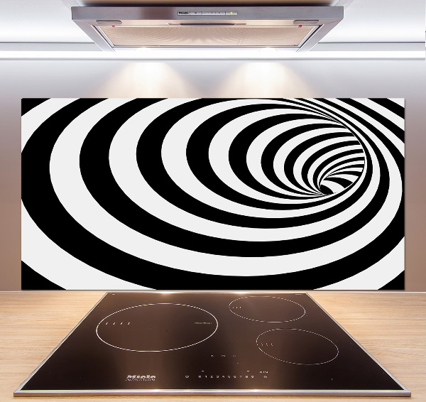 Cooker splashback Striped spiral