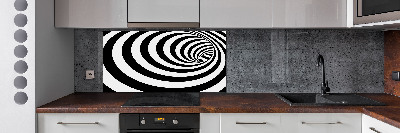 Cooker splashback Striped spiral