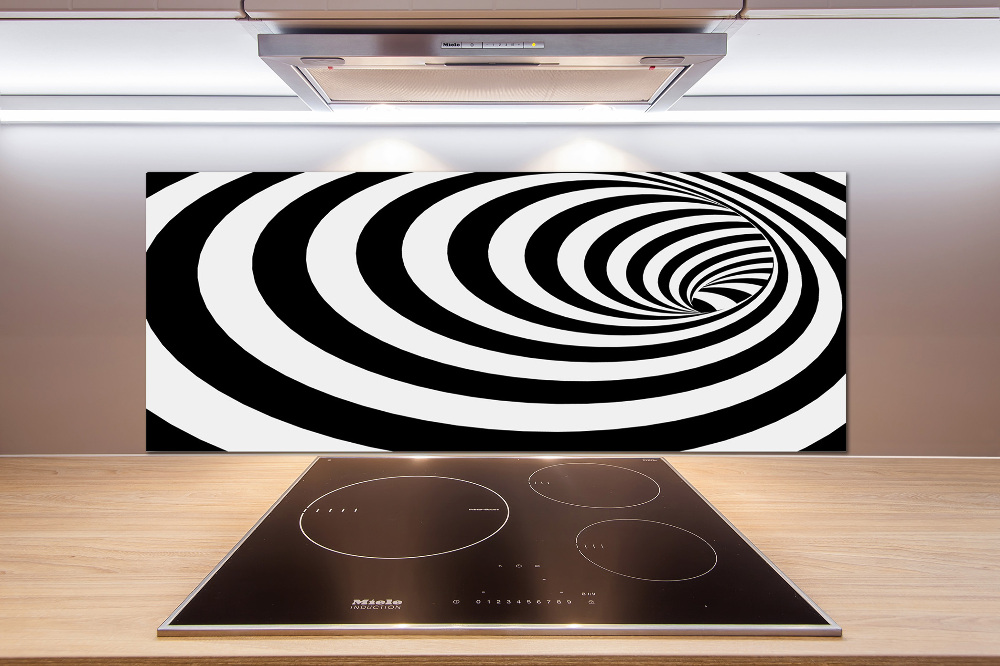 Cooker splashback Striped spiral