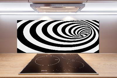 Cooker splashback Striped spiral