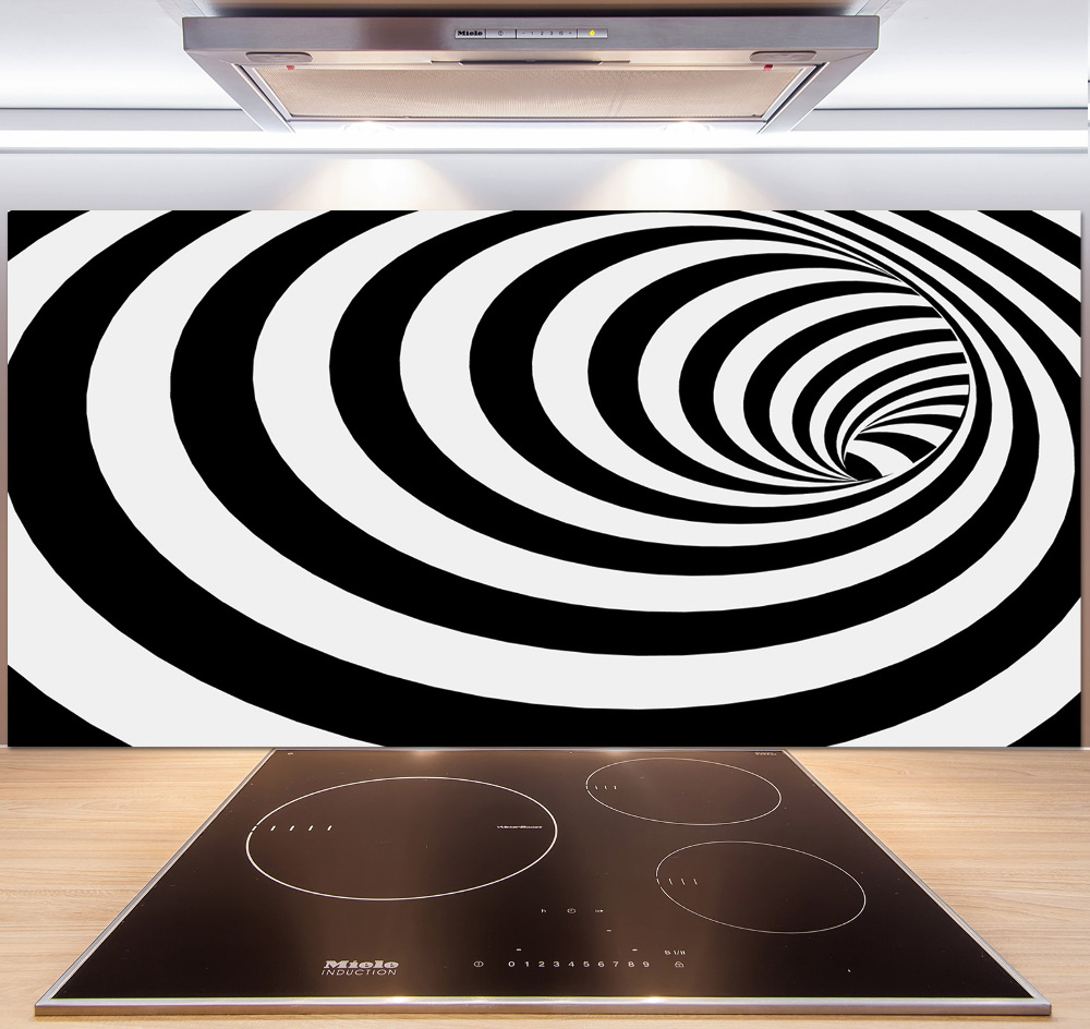 Cooker splashback Striped spiral