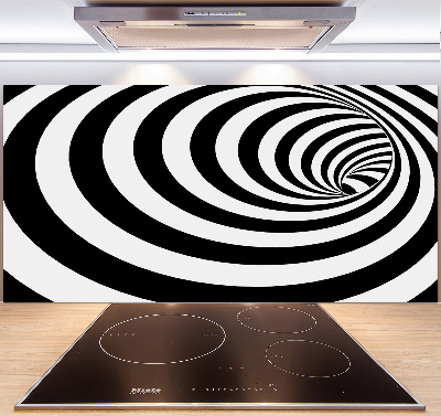 Cooker splashback Striped spiral