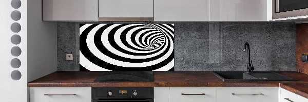 Cooker splashback Striped spiral