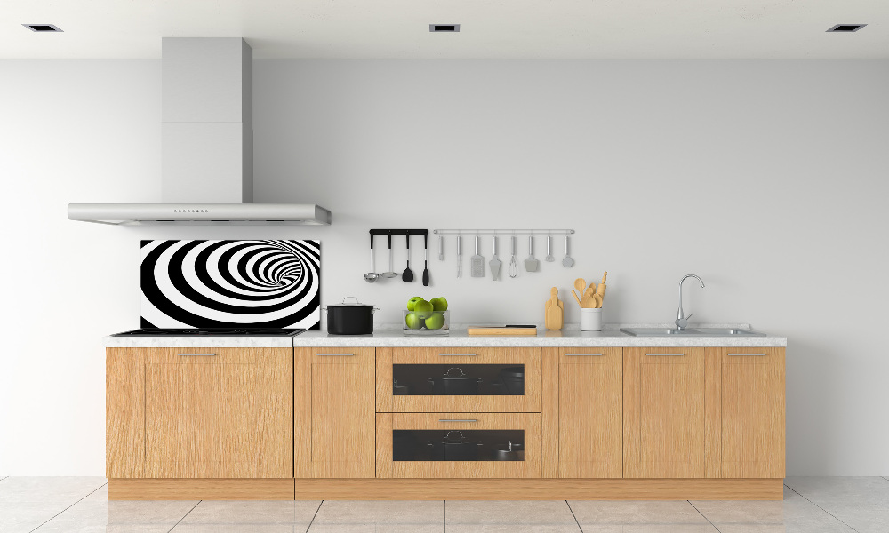 Cooker splashback Striped spiral