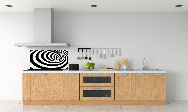 Cooker splashback Striped spiral