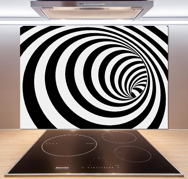 Cooker splashback Striped spiral