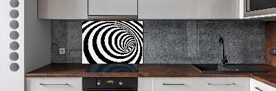 Cooker splashback Striped spiral