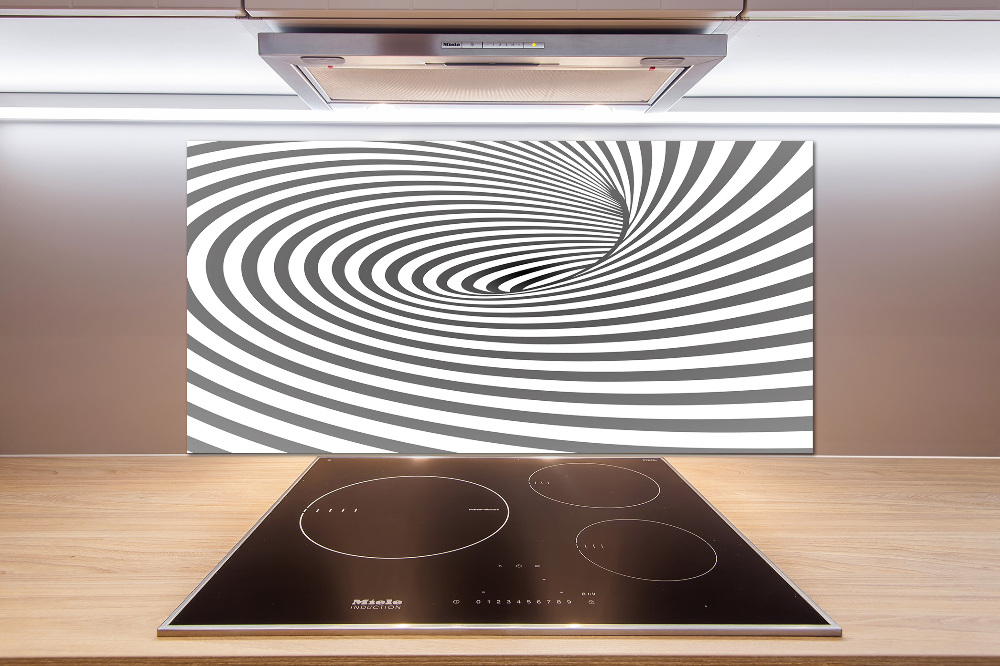 Cooker splashback Striped spiral