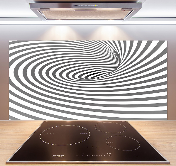 Cooker splashback Striped spiral