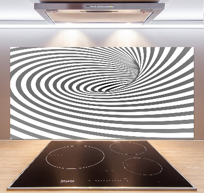 Cooker splashback Striped spiral