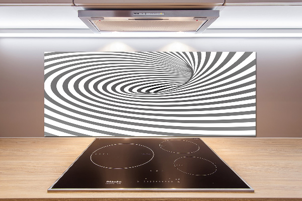 Cooker splashback Striped spiral