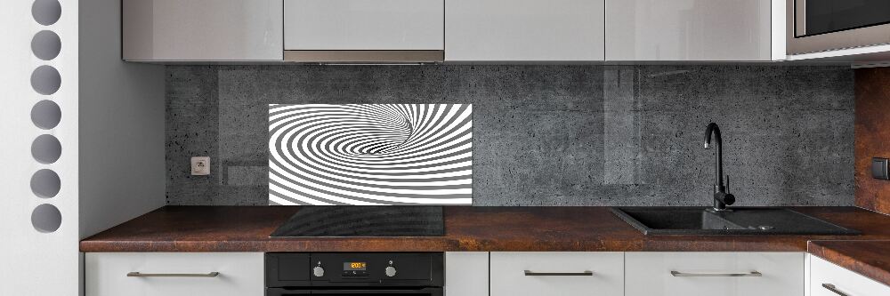 Cooker splashback Striped spiral