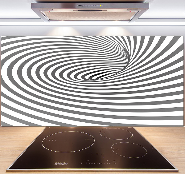 Cooker splashback Striped spiral