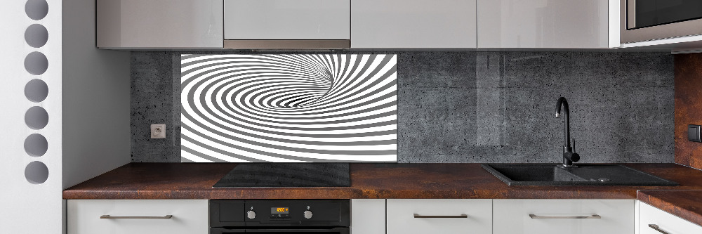 Cooker splashback Striped spiral