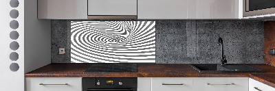 Cooker splashback Striped spiral