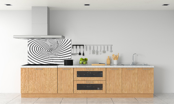 Cooker splashback Striped spiral