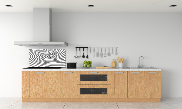 Cooker splashback Striped spiral